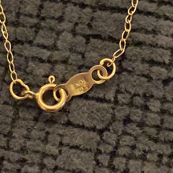 10k Yellow Gold Chain and Garnet Heart Pendant - Picture 6 of 6